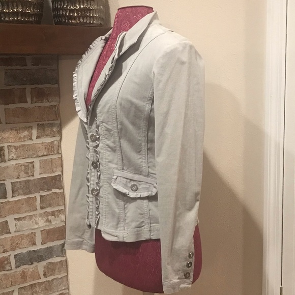 WHBM Light Grey Decorative  Jacket - Picture 3 of 8